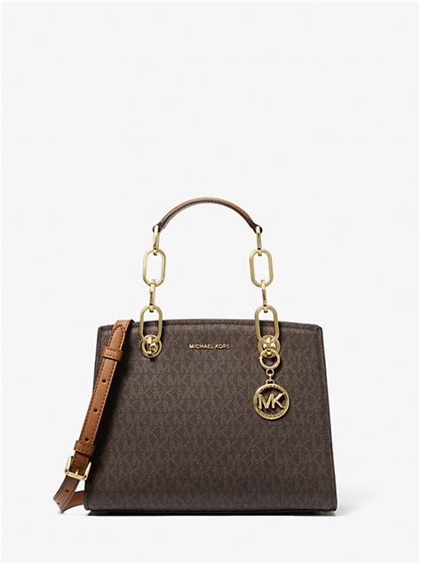 michael kors cynthia lilac|Cynthia Small Signature Logo Satchel .